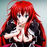 rias gremory décolleté